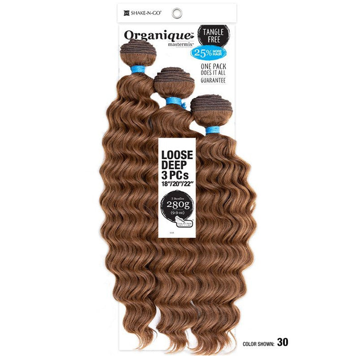 Shake-N-Go Organique Mastermix Weave - LOOSE DEEP 3PCS 14-28"
