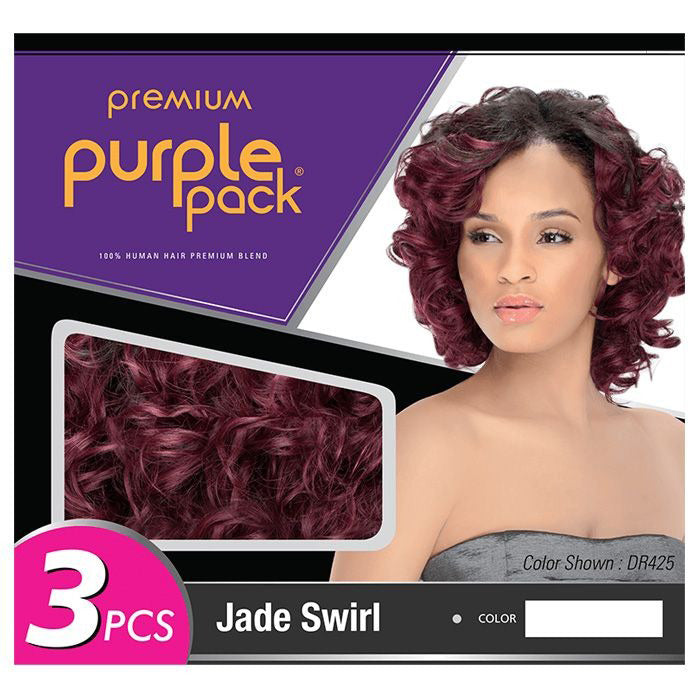 Outre Premium Purple Pack Weave 100% Human Hair - JADE SWIRL 3 Pcs