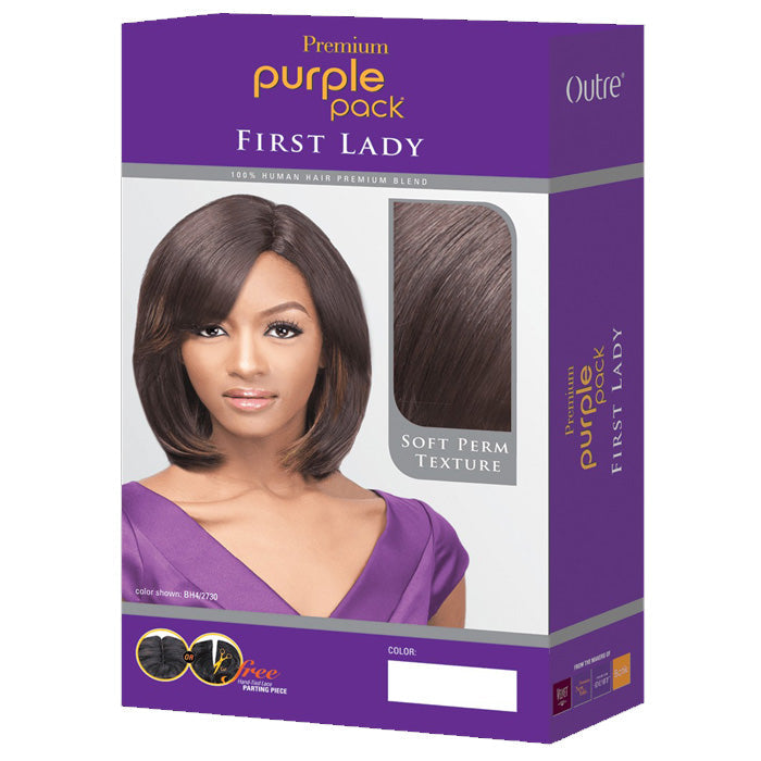 Outre Premium Purple Pack Weave 100% Human Hair Blend - FIRST LADY