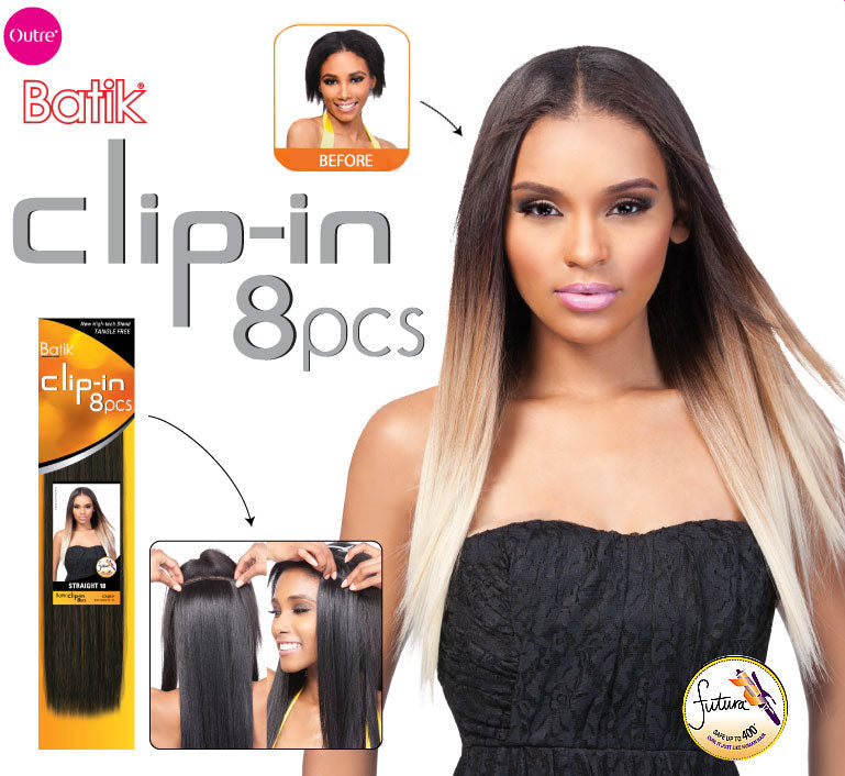 Outre Batik Clip in STRAIGHT 18 Inch (8 PCS)