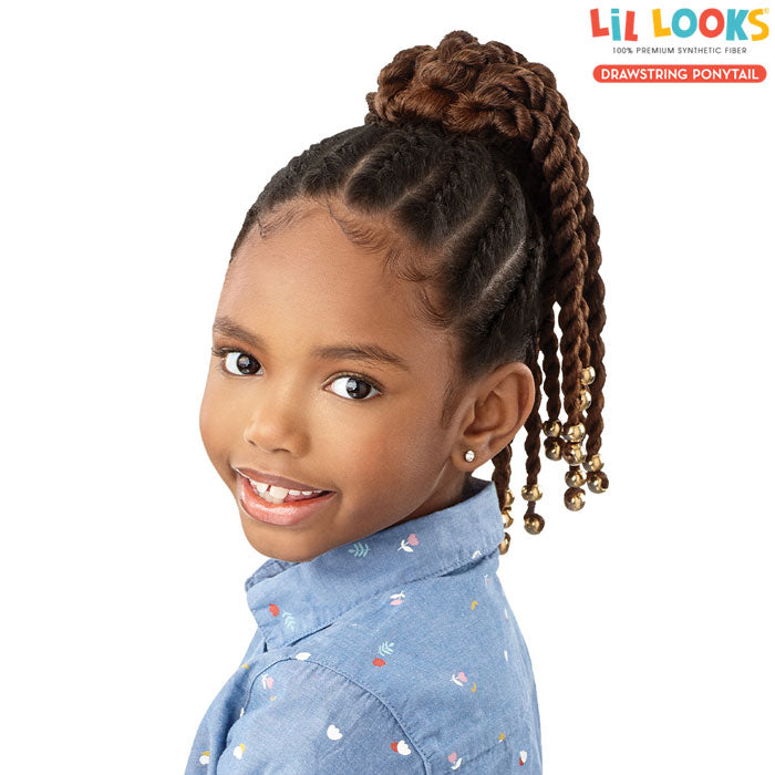 Outre Lil Looks Drawstring Ponytail - BEADED TWIST 12"