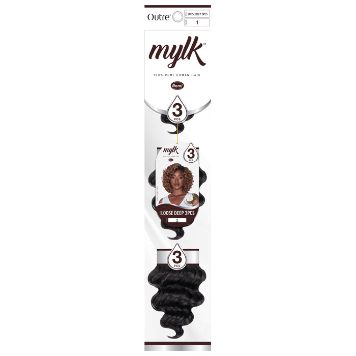 Outre Mylk 100% Remi Human Hair Weave - LOOSE DEEP 3PCS