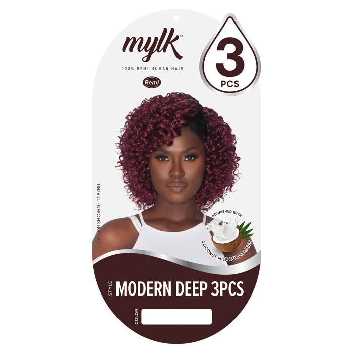 Outre Mylk 100% Remi Human Hair Weave - MODERN DEEP 3PCS