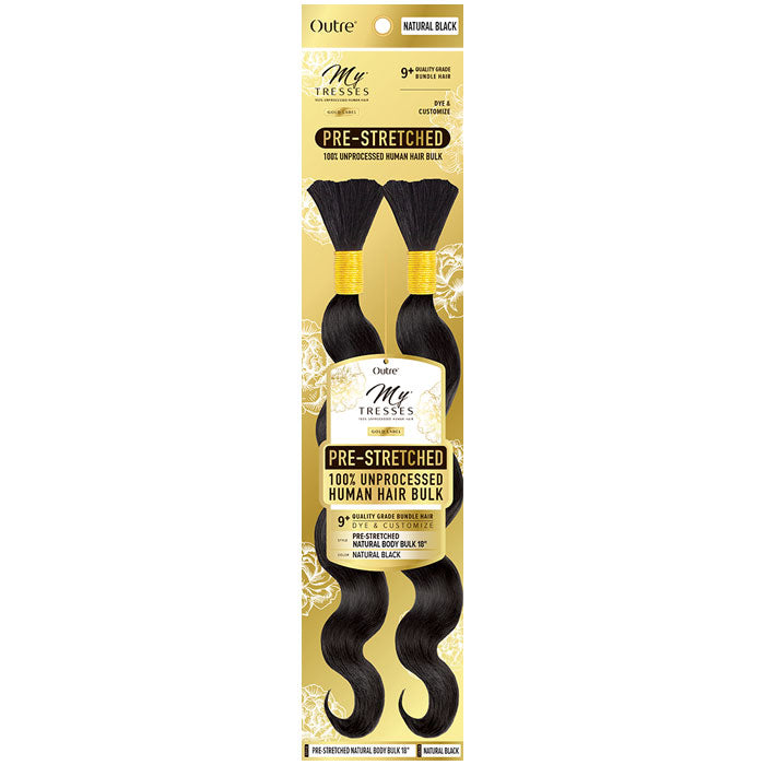 Outre Mytresses Gold Label 100% Human Hair Braids - PRE-STRETCHED NATURAL BODY BULK 18", 24"