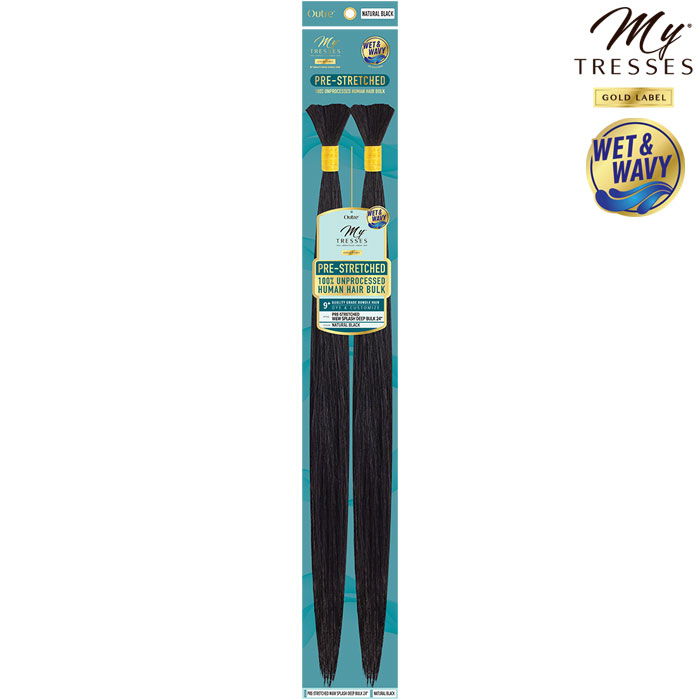 Outre Mytresses Gold Label 100% Human Hair Braids - PRE-STRETCHED W&W SPLASH DEEP BULK 18", 24"