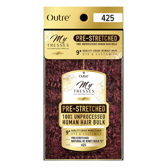 Outre Mytresses Gold Label 100% Human Hair Braid - PRE-STRETCHED NATURAL 4C KINKY BULK 12