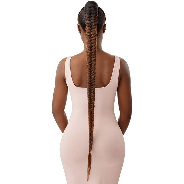 OUTRE PRETTY QUICK WRAP PONY - NATURAL BRAIDED FISHTAIL 42"