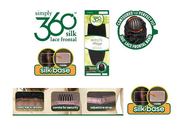 Outre Simply 100% Non Processed Human Hair 360 Silk Lace Frontal Band Hair Piece - NATURAL BODY 14"-16"