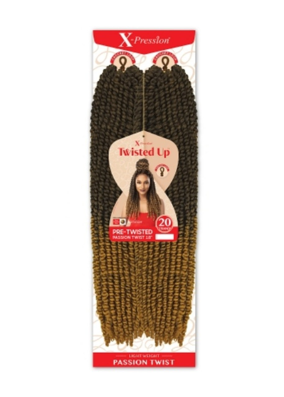 Outre Synthetic X-Pression Twisted Up Crochet Braid - PRE TWISTED PASSION TWIST18"