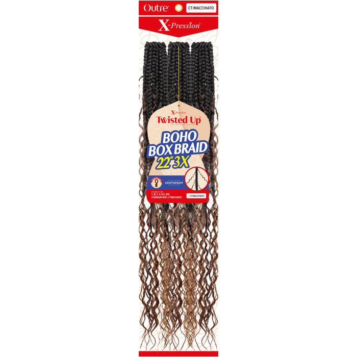 Outre X Pression Twisted Up Crochet Braid - 3X BOHO BOX BRAID 22"