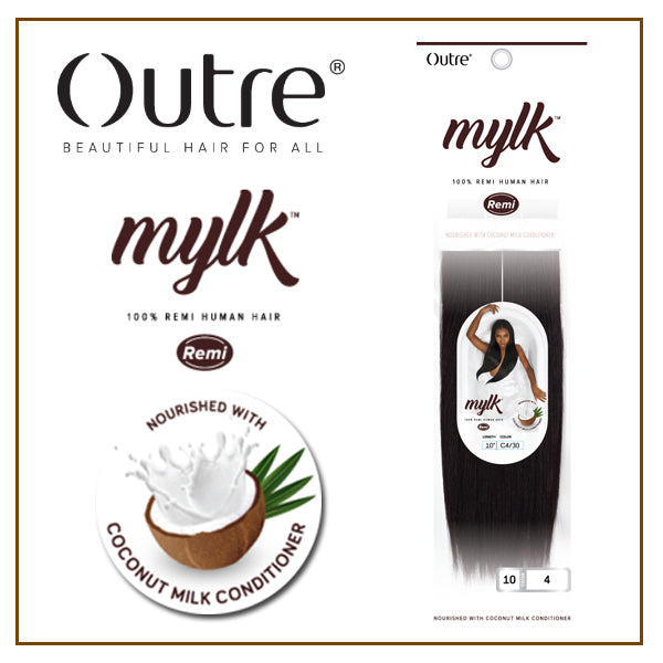 Outre Mylk 100% Remi Human Hair Weave - STRAIGHT 12-16"