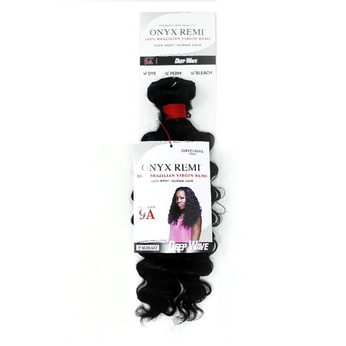 Onyx Brazilian Virgin 100% Remi Human Hair Weave 9A SINGLE BUNDLE DEEP WAVE 10 - 26