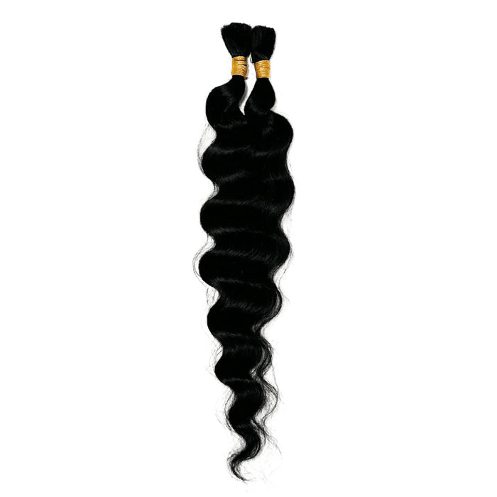 Onyx Essence 100% Human Hair Braiding - DEEP WAVE BULK 18"