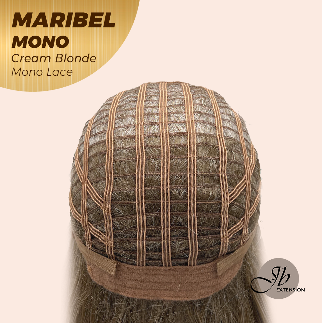 [PRE-ORDER] JBEXTENSION MARIBEL MONO CREAM BLONDE Monofilament Handmade Wig 6X5 Full Monofilament Hand Tied Top Wig 16 Inches Cream Blonde Wave Mono Lace Wig With Anti-slip Silicone Strips Glueless Wig MARIBEL MONO CREAM BLONDE【BENDY EAR TABS】