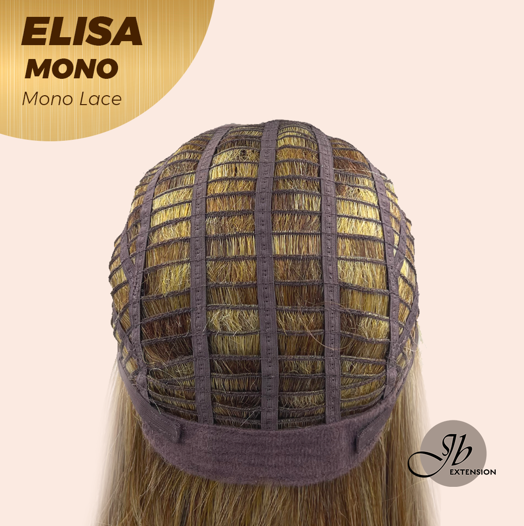 [PRE-ORDER] HOT OF SEASON - JBEXTENSION ELISA MONO Monofilament Handmade Wig 6X5 Full Monofilament Hand Tied Top Wig 16 Inches Crème Caramel Mono Lace Wig With Anti-slip Silicone Strips Glueless Wig ELISA MONO【BENDY EAR TABS】