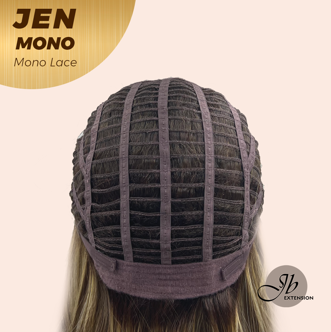 [PRE-ORDER] HOT OF SEASON -JBEXTENSION JEN MONO Monofilament Handmade Wig 6X5 Full Monofilament Hand Tied Top Wig 18 Inches Hazelnut Blonde Highlight Mono Lace Wig With Anti-slip Silicone Strips Glueless Wig JEN MONO【BENDY EAR TABS】