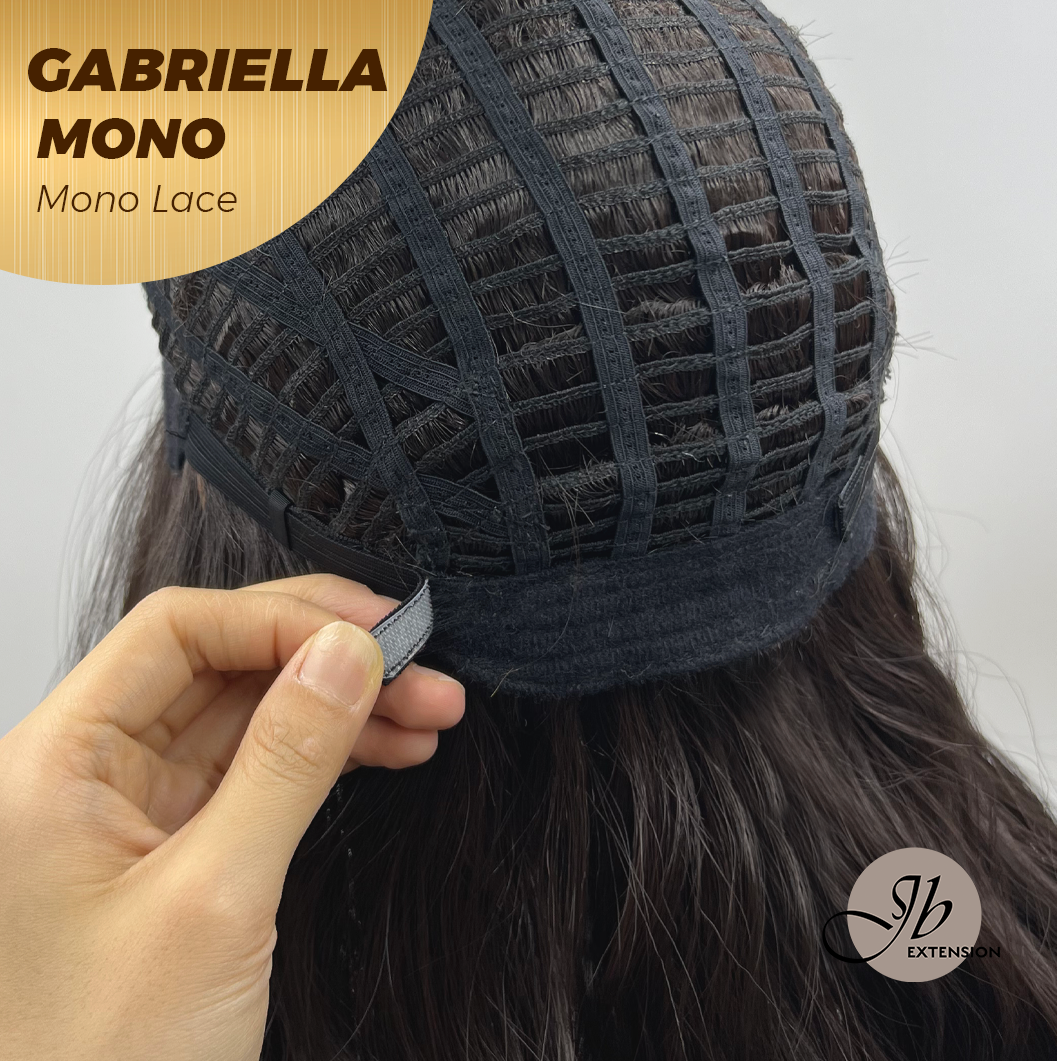 [PRE-ORDER] JBEXTENSION GABRIELLA MONO Monofilament Handmade Wig 6X5 Full Monofilament Hand Tied Top Wig 20 Inches Black Wave Mono Lace Wig With Anti-slip Silicone Strips Glueless Wig GABRIELLA MONO【BENDY EAR TABS】