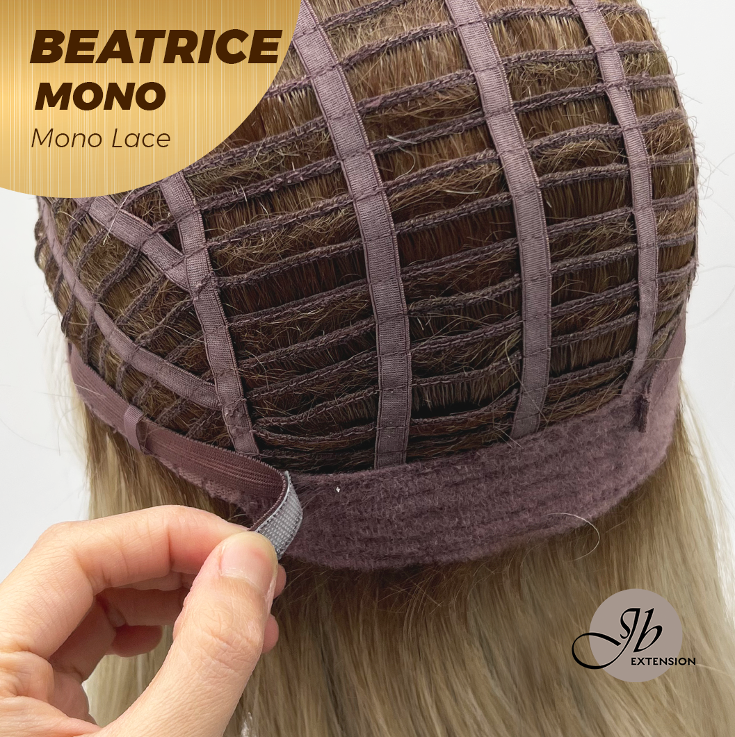 [PRE-ORDER] JBEXTENSION BEATRICE MONO Monofilament Handmade Wig 6X5 Full Monofilament Hand Tied Top Wig 17 Inches Golden Blonde Mono Lace Wig Glueless Wig BEATRICE MONO【BENDY EAR TABS】