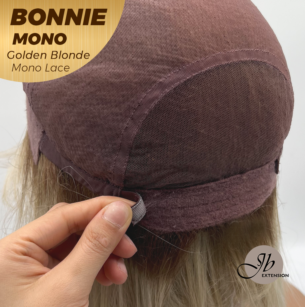 [PRE-ORDER] HOT OF SEASON - BONNIE MONO GOLDEN BLONDE Full Monofilament Handmade Full Lace Full Hand Tied Wig 12 Inches Golden Blonde With Dark Root Mono Lace Handmade Futura Fiber Glueless Wig BONNIE MONO GOLDEN BLONDE【BENDY EAR TABS】