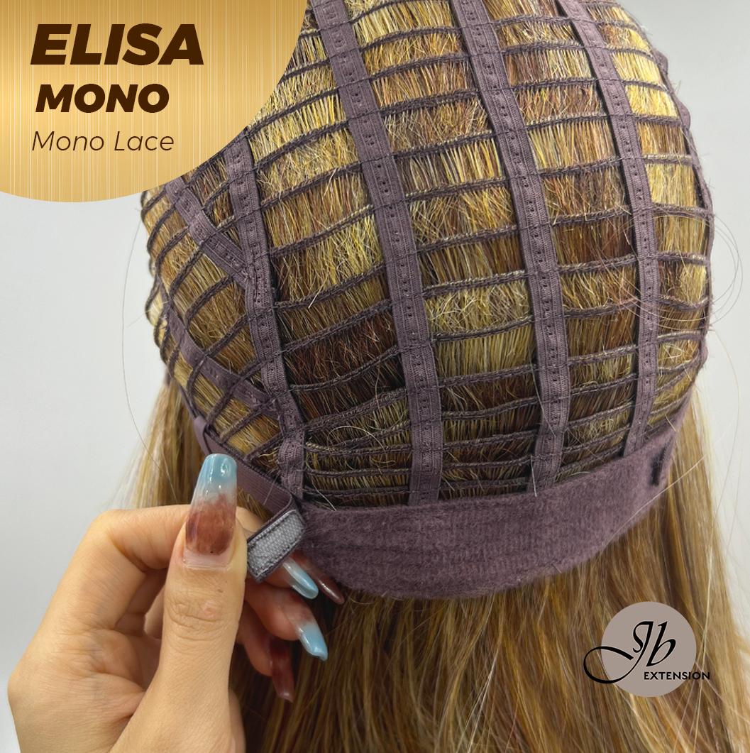 [PRE-ORDER] HOT OF SEASON - JBEXTENSION ELISA MONO Monofilament Handmade Wig 6X5 Full Monofilament Hand Tied Top Wig 16 Inches Crème Caramel Mono Lace Wig With Anti-slip Silicone Strips Glueless Wig ELISA MONO【BENDY EAR TABS】
