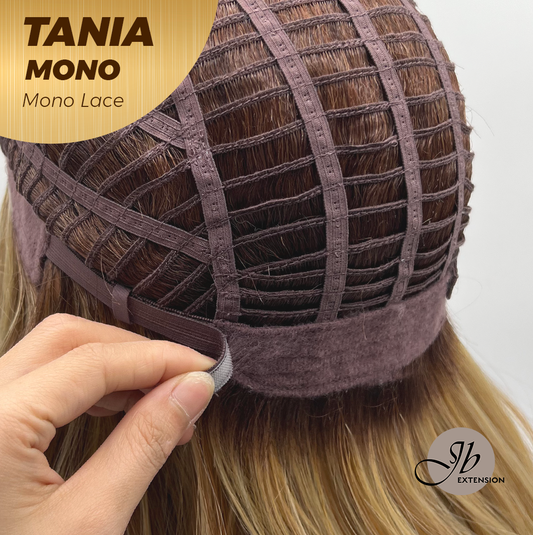 [PRE-ORDER] JBEXTENSION TANIA MONO Monofilament Handmade Wig 6X5 Full Monofilament Hand Tied Top Wig 18 Inches Butter Cream Mono Lace Wig With Anti-slip Silicone Strips Glueless Wig TANIA MONO【BENDY EAR TABS】