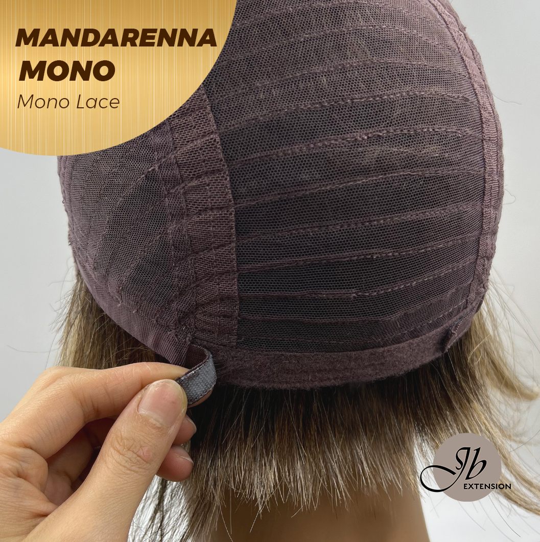 [PRE-ORDER] JBEXTENSION MANDARENNA MONO Monofilament Handmade Wig 6X5 Full Monofilament Hand Tied Top Wig 8 Inches Dark Blonde Mono Lace Handmade Futura Fiber Wig With Anti-slip Silicone Strips Glueless Wig MANDARENNA MONO【BENDY EAR TABS】