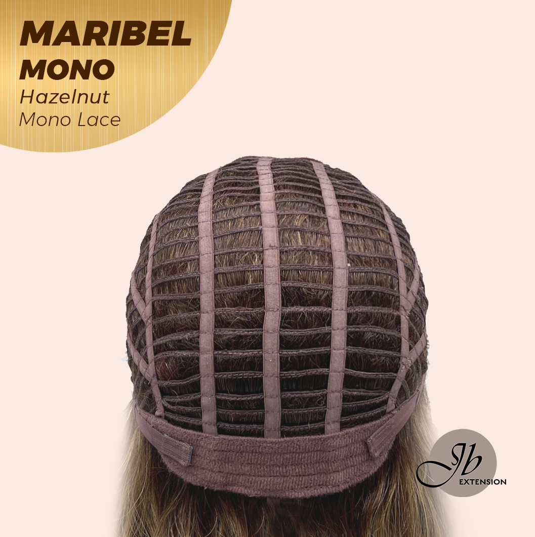 [PRE-ORDER] JBEXTENSION MARIBEL MONO HAZELNUT Monofilament Handmade Wig 6X5 Full Monofilament Hand Tied Top Wig 16 Inches Hazelnut Wave Mono Lace Wig With Anti-slip Silicone Strips Glueless Wig MARIBEL MONO HAZELNUT【BENDY EAR TABS】