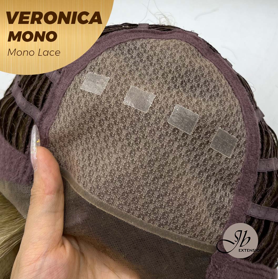 [PRE-ORDER] JBEXTENSION VERONICA MONO Monofilament Handmade Wig 6X5 Full Monofilament Hand Tied Top Wig 12 Inches Blonde Wave Mono Lace Wig With Anti-slip Silicone Strips Glueless Wig VERONICA MONO【BENDY EAR TABS】