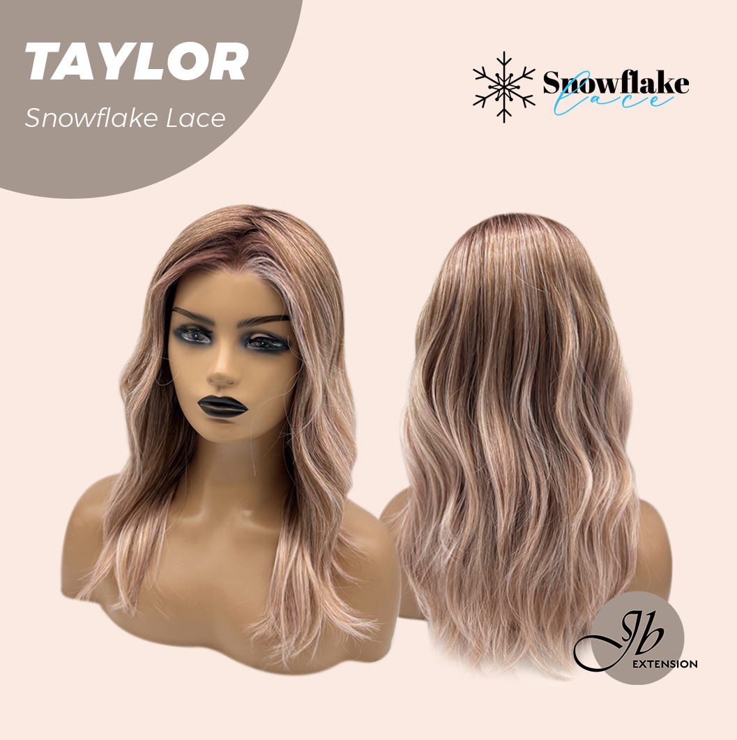 [PRE-ORDER] JBEXTENSION 18 Inches Apricot Pre-Cut Snowflake Lace Frontlace Glueless Wig TAYLOR【PERMATEASE】【BENDY EAR TABS】