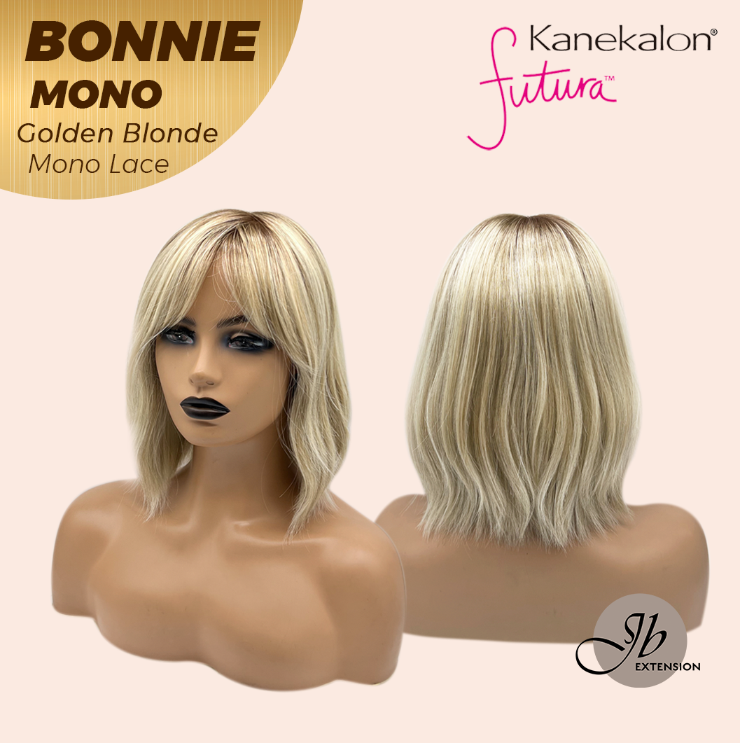 [PRE-ORDER] HOT OF SEASON - BONNIE MONO GOLDEN BLONDE Full Monofilament Handmade Full Lace Full Hand Tied Wig 12 Inches Golden Blonde With Dark Root Mono Lace Handmade Futura Fiber Glueless Wig BONNIE MONO GOLDEN BLONDE【BENDY EAR TABS】