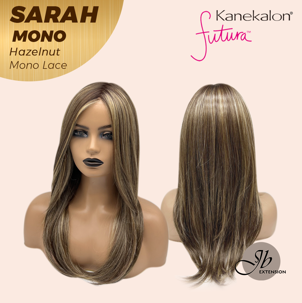 [PRE-ORDER] JBEXTENSION SARAH MONO Full Monofilament Wig 22 Inches Hazelnut Color Full Mono Lace Glueless With Anti-slip Silicone Strips Wig SARAH MONO HAZELNUT【BENDY EAR TABS】