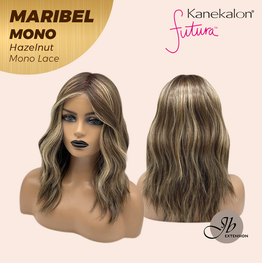 [PRE-ORDER] JBEXTENSION MARIBEL MONO HAZELNUT Monofilament Handmade Wig 6X5 Full Monofilament Hand Tied Top Wig 16 Inches Hazelnut Wave Mono Lace Wig With Anti-slip Silicone Strips Glueless Wig MARIBEL MONO HAZELNUT【BENDY EAR TABS】