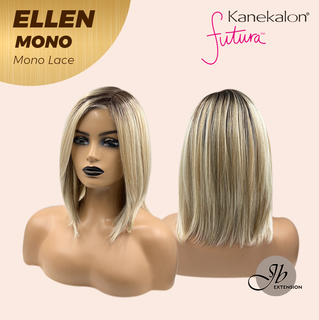 [PRE-ORDER] JBEXTENSION ELLEN MONO Full Monofilament Handmade Full Lace Full Hand Tied Wig 12 Inches Blonde Mono Lace Handmade Futura Fiber Wig Glueless Wig ELLEN MONO【BENDY EAR TABS】