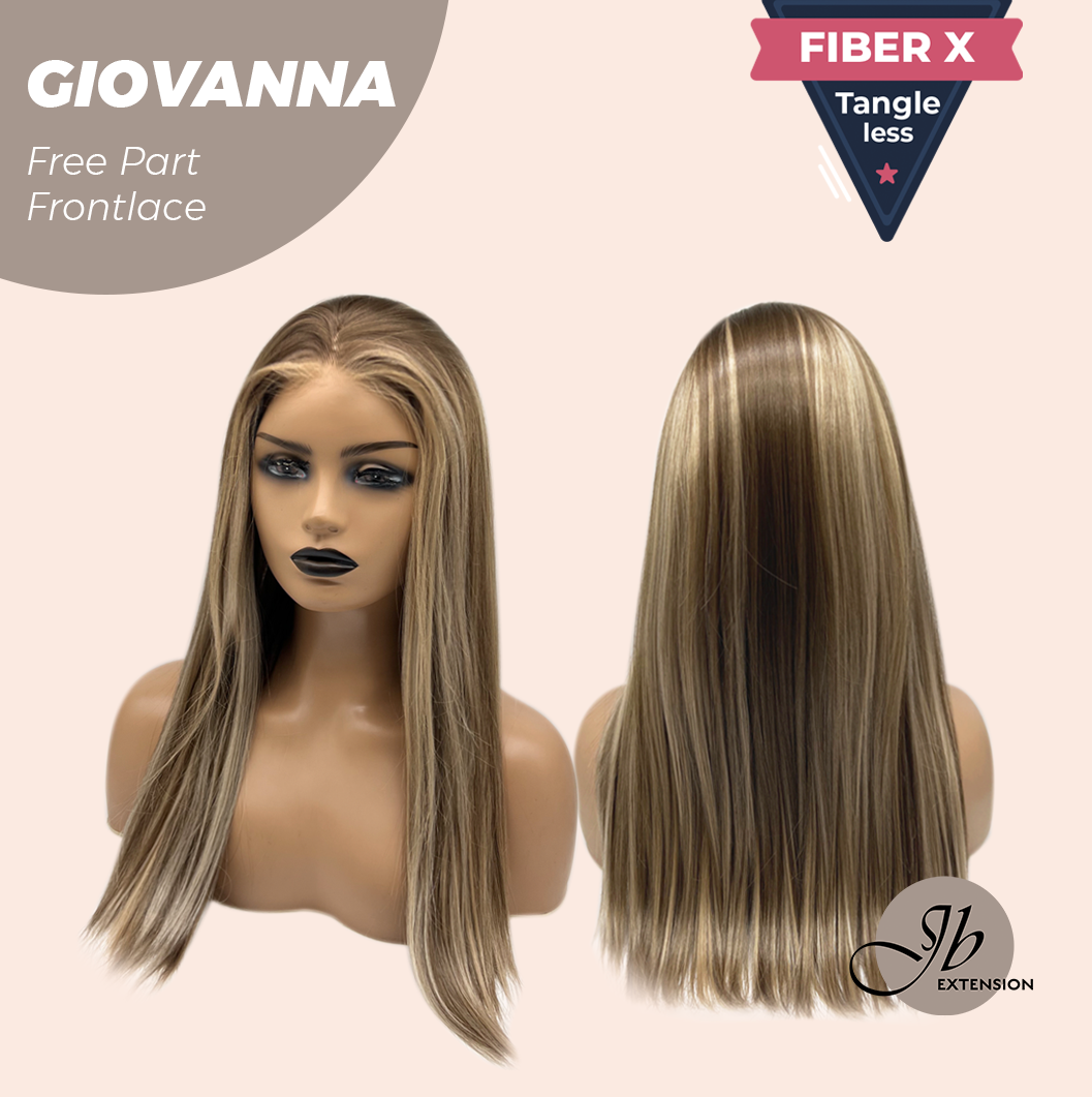 [PRE-ORDER] JBEXTENSION 22 Inches Mix Blonde Straight Fiber X, Tangle Less Pre-Cut Free Part Frontlae Glueless Wig GIOVANNA