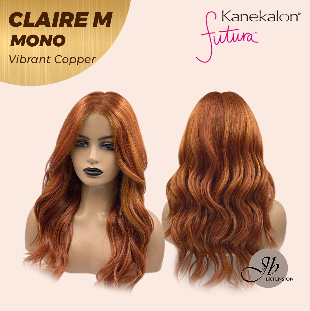 [PRE-ORDER] JBEXTENSION CLAIRE MONO VIBRANT COPPER Partial Monofilament Wig 22 Inches Vibrant Copper Partial Mono Lace Glueless Wig Claire Mono Vibrant Copper【BENDY EAR TABS】