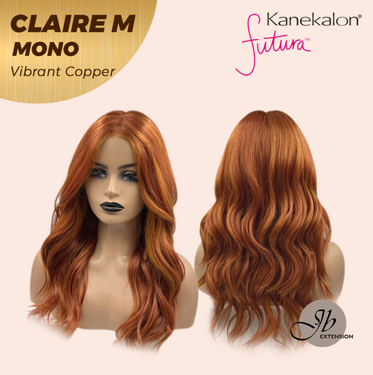 [PRE-ORDER] JBEXTENSION CLAIRE MONO VIBRANT COPPER Partial Monofilament Wig 22 Inches Vibrant Copper Partial Mono Lace Glueless Wig Claire Mono Vibrant Copper【BENDY EAR TABS】