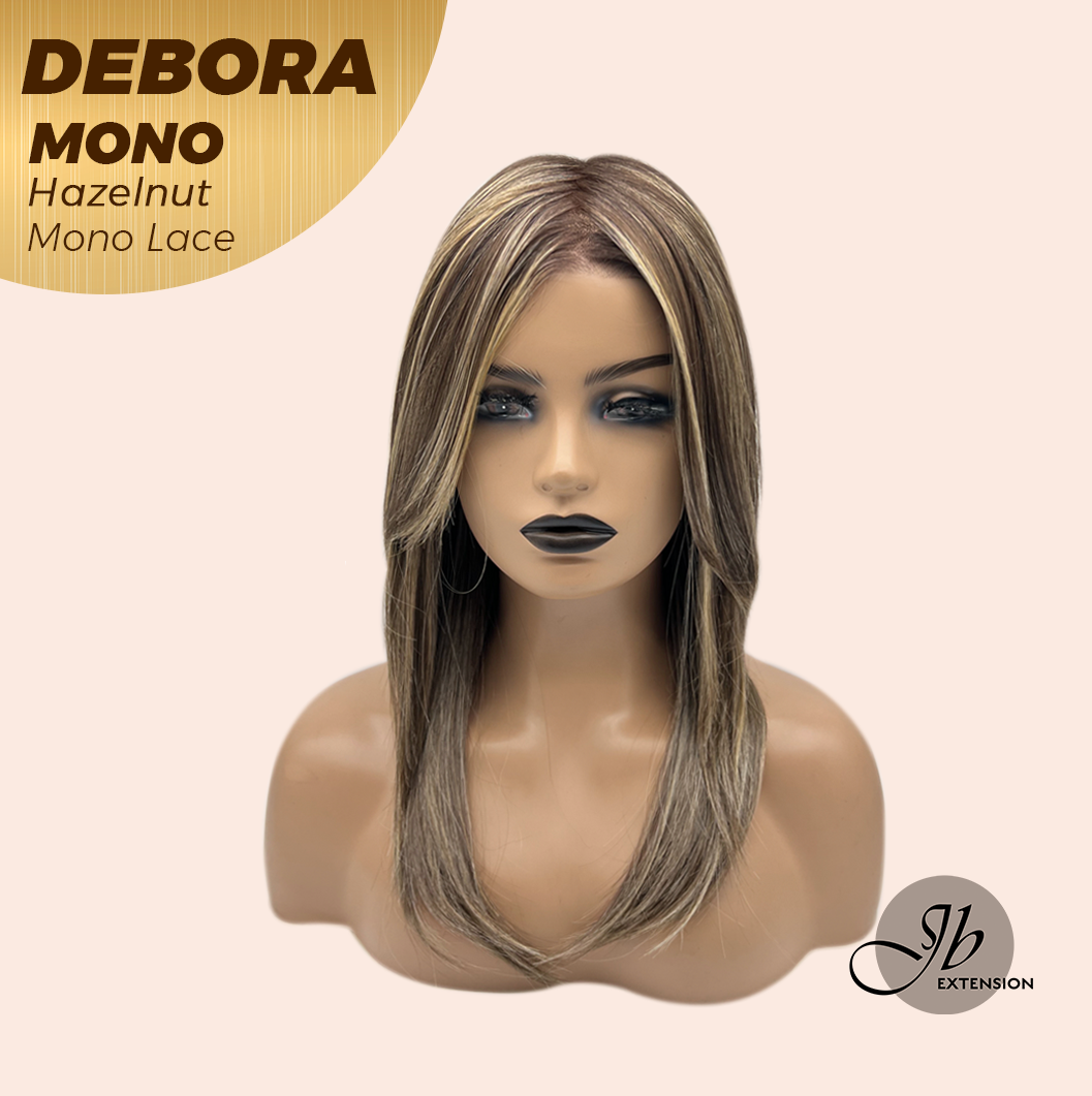 [PRE-ORDER] JBEXTENSION DEBORA MONO Monofilament Handmade Wig 6X5 Full Monofilament Hand Tied Top Wig 20 Inches Hazelnut Mono Lace Wig With Anti-slip Silicone Strips Glueless Wig DEBORA MONO HAZELNUT【BENDY EAR TABS】