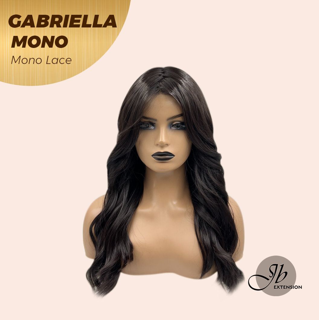 [PRE-ORDER] JBEXTENSION GABRIELLA MONO Monofilament Handmade Wig 6X5 Full Monofilament Hand Tied Top Wig 20 Inches Black Wave Mono Lace Wig With Anti-slip Silicone Strips Glueless Wig GABRIELLA MONO【BENDY EAR TABS】