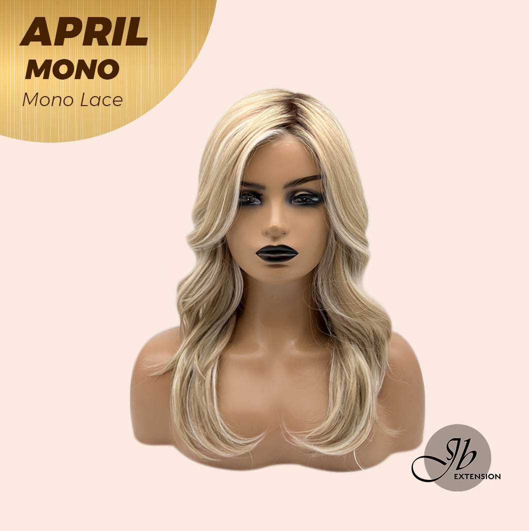 [PRE-ORDER] JBEXTENSION APRIL MONO Monofilament Handmade Wig 6X5 Full Monofilament Hand Tied Top Wig 18 Inches Mix Blonde Mono Lace Wig With Anti-slip Silicone Strips Glueless Wig APRIL MONO MIX BLONDE【BENDY EAR TABS】