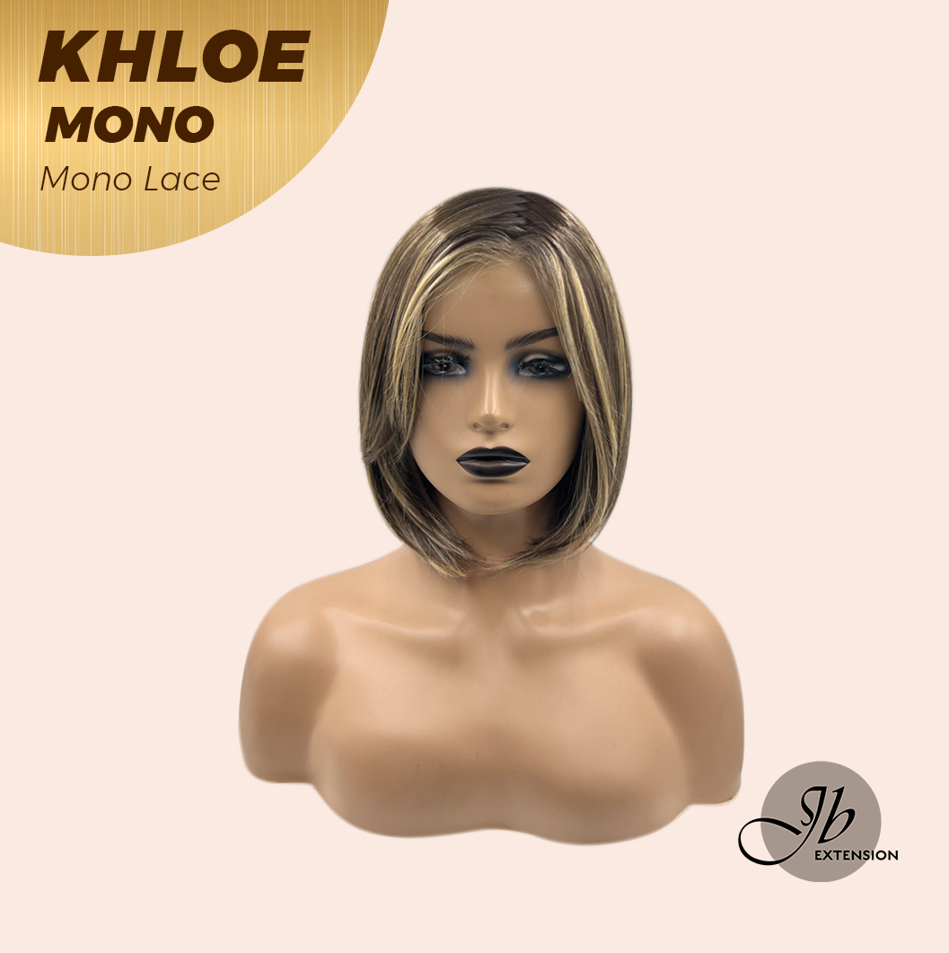 [PRE-ORDER] JBEXTENSION KHLOE MONO Monofilament Handmade Wig 6X5 Full Monofilament Hand Tied Top Wig 12 Inches Bob Cut Hazelnut Blonde Highlight Mono Lace Handmade Futura Fiber Wig With Anti-slip Silicone Strips Glueless Wig KHLOE MONO【BENDY EAR TABS】