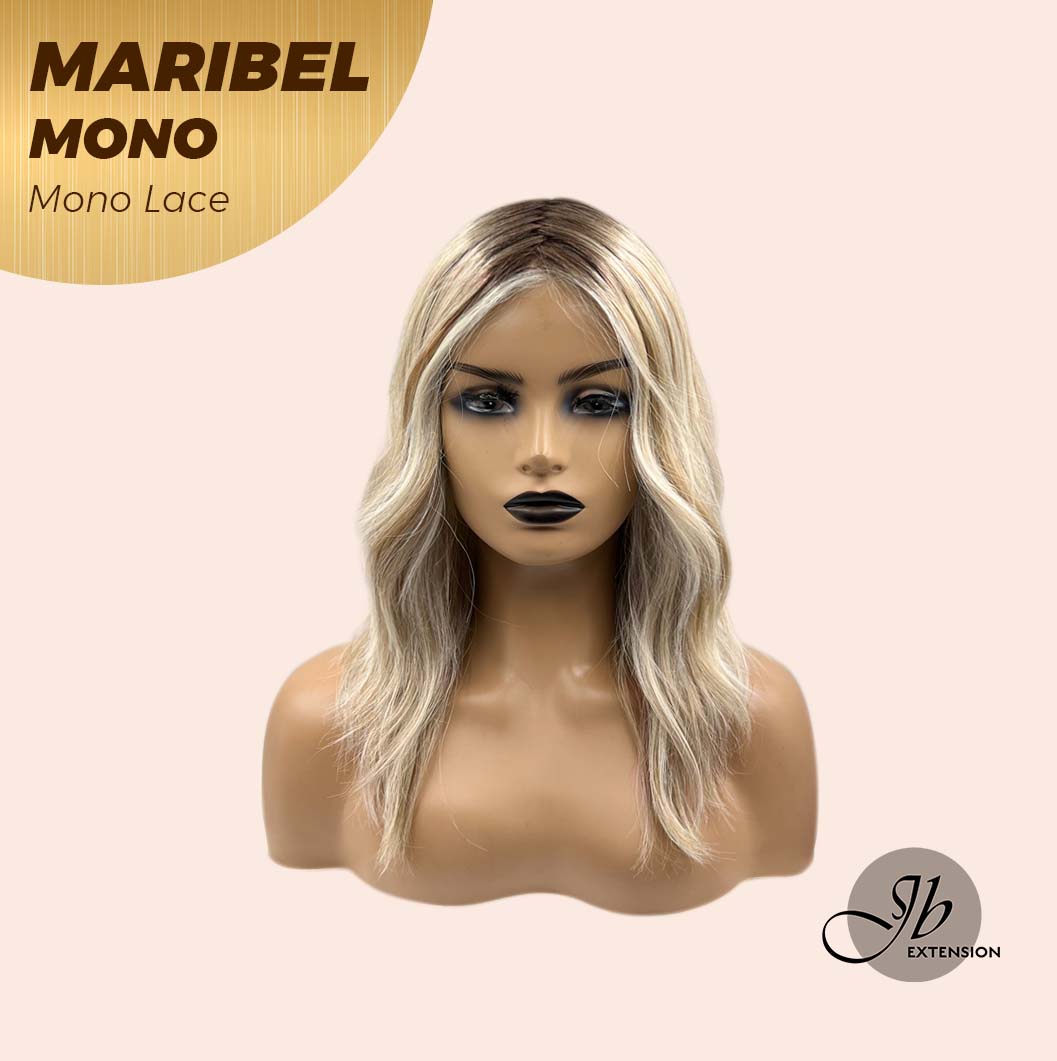[PRE-ORDER] JBEXTENSION MARIBEL MONO Monofilament Handmade Wig 6X5 Full Monofilament Hand Tied Top Wig 16 Inches Blonde With Dark Root Wave Mono Lace Wig With Anti-slip Silicone Strips Glueless Wig Maribel Mono【BENDY EAR TABS】