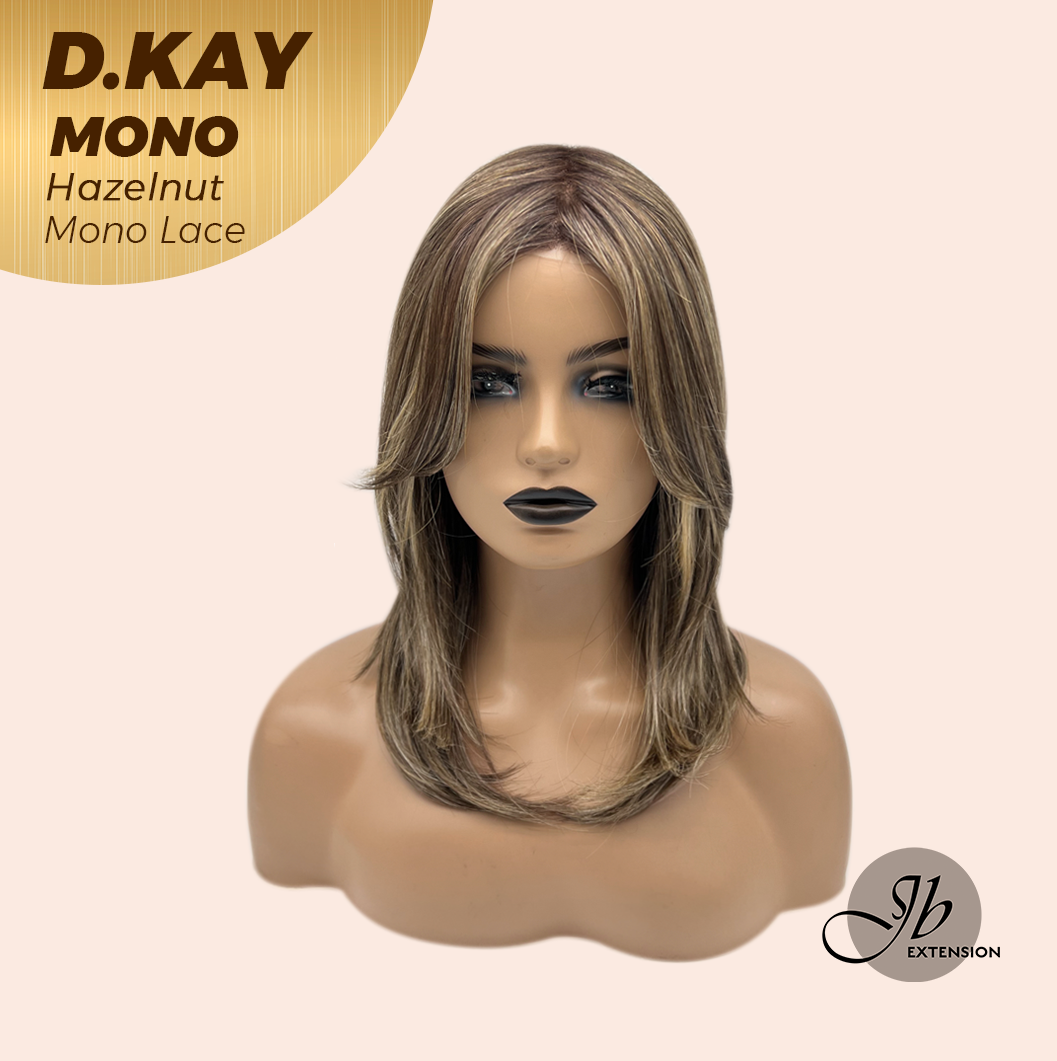 [PRE-ORDER] JBEXTENSION D.KAY MONO Partial Monofilament Wig 18 Inches Hazelnut Partial Mono Lace Glueless Women Fashion Wig D.KAY MONO HAZELNUT【BENDY EAR TABS】