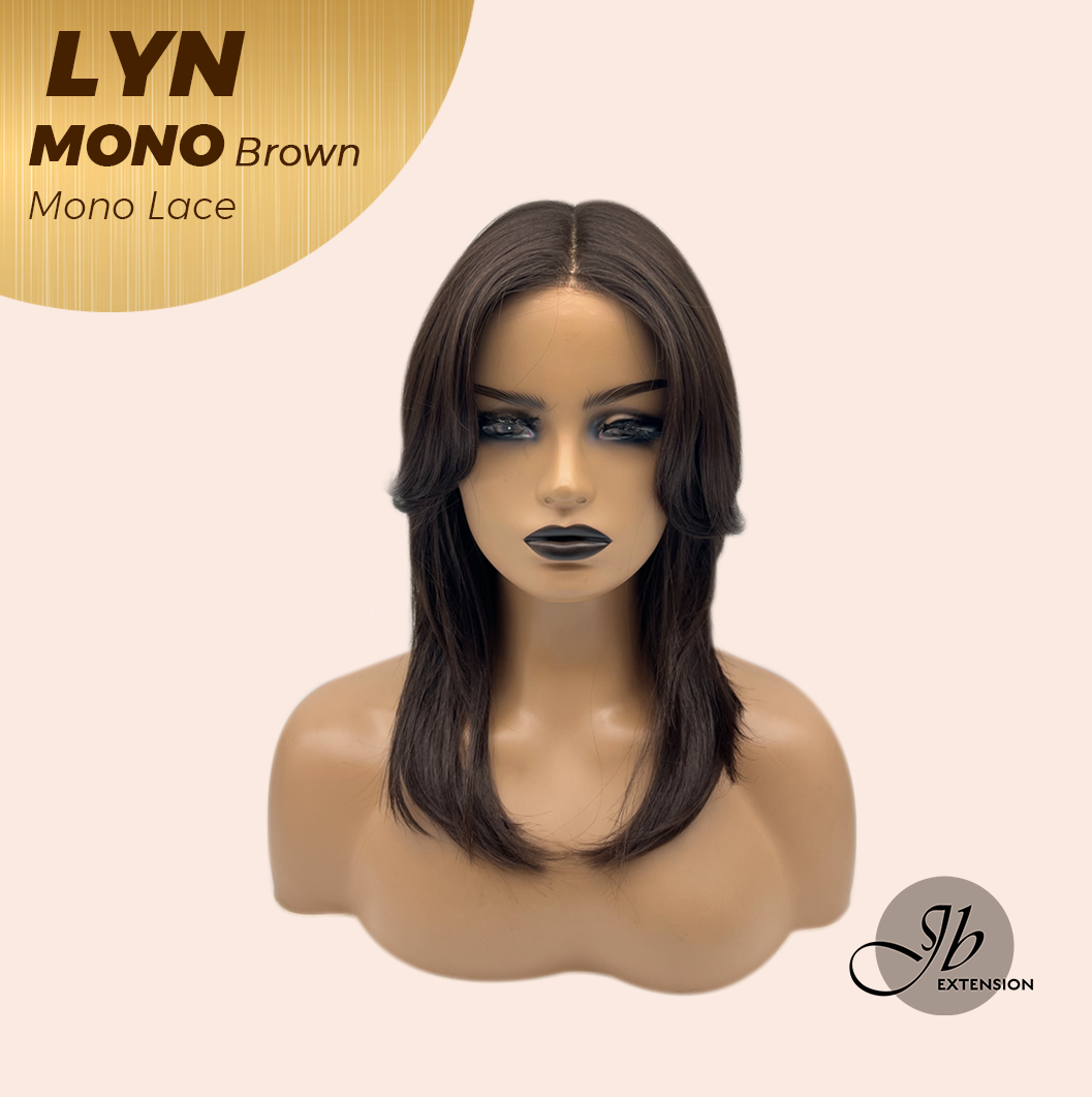 [PRE-ORDER] JBEXTENSION LYN MONO Partial Monofilament Wig 17 Inches Brown Partial Mono Lace Glueless Wig LYN MONO BROWN【BENDY EAR TABS】