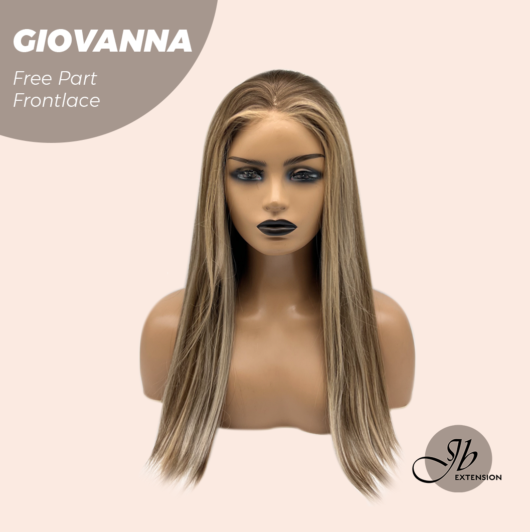 [PRE-ORDER] JBEXTENSION 22 Inches Mix Blonde Straight Fiber X, Tangle Less Pre-Cut Free Part Frontlae Glueless Wig GIOVANNA