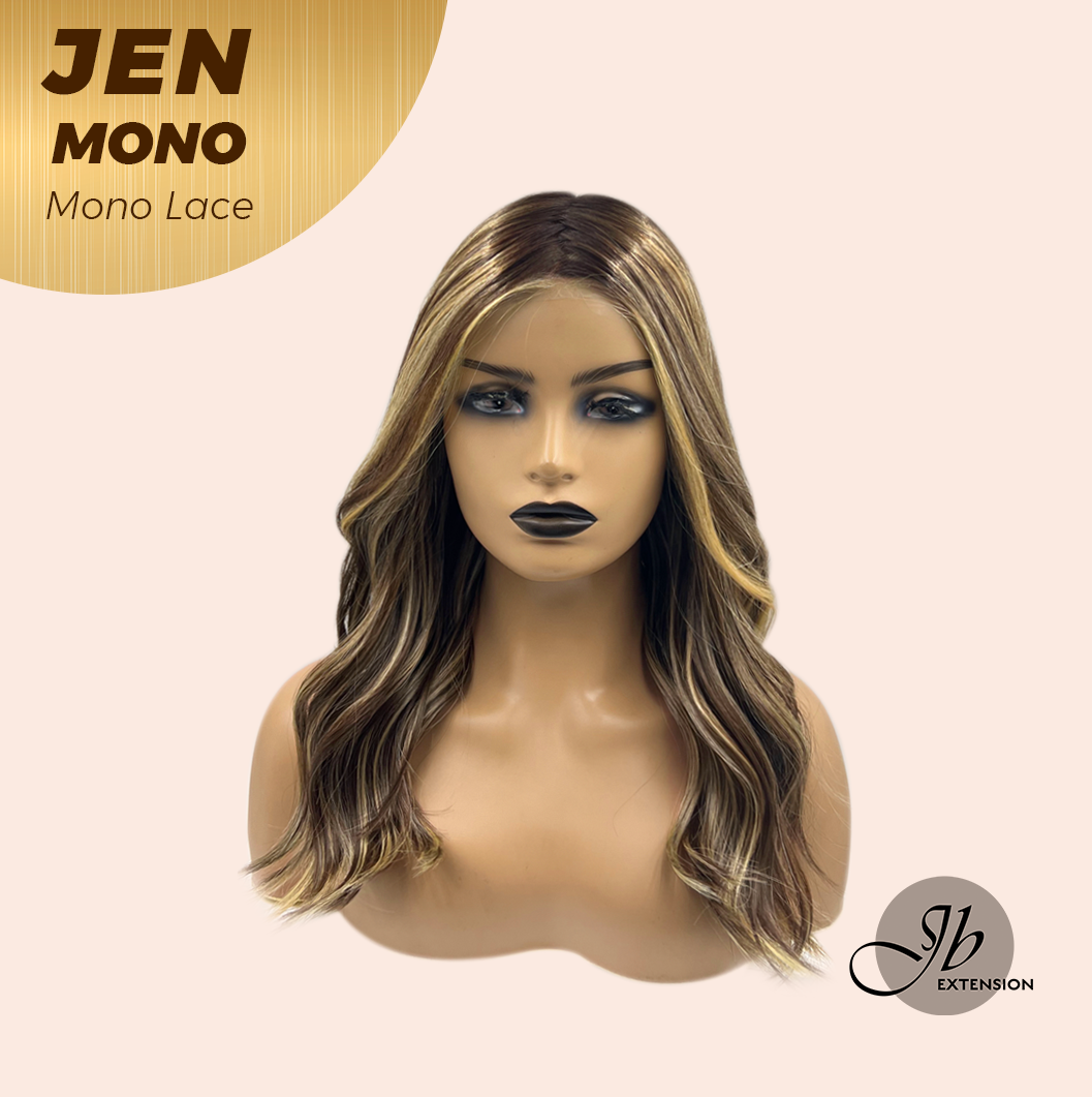 [PRE-ORDER] JBEXTENSION JEN MONO Monofilament Handmade Wig 6X5 Full Monofilament Hand Tied Top Wig 18 Inches Hazelnut Blonde Highlight Mono Lace Wig With Anti-slip Silicone Strips Glueless Wig JEN MONO【BENDY EAR TABS】