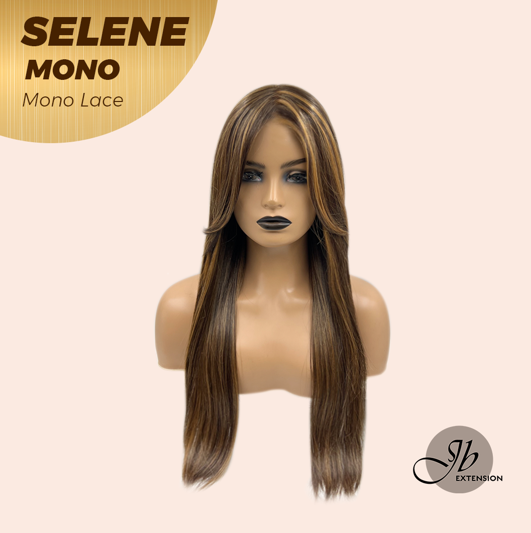 [PRE-ORDER] HOT OF SEASON -  SELENE MONO Monofilament Handmade Wig 6X5 Full Monofilament Hand Tied Top Wig 25 Inches Caramel Mono Lace Wig With Anti-slip Silicone Strips Glueless Wig SELENE MONO【BENDY EAR TABS】