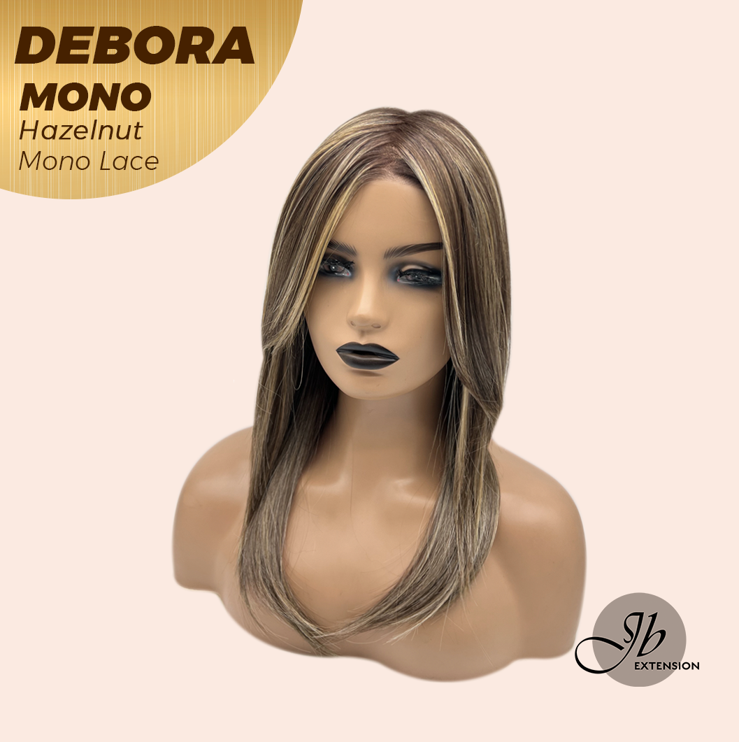 [PRE-ORDER] JBEXTENSION DEBORA MONO Monofilament Handmade Wig 6X5 Full Monofilament Hand Tied Top Wig 20 Inches Hazelnut Mono Lace Wig With Anti-slip Silicone Strips Glueless Wig DEBORA MONO HAZELNUT【BENDY EAR TABS】