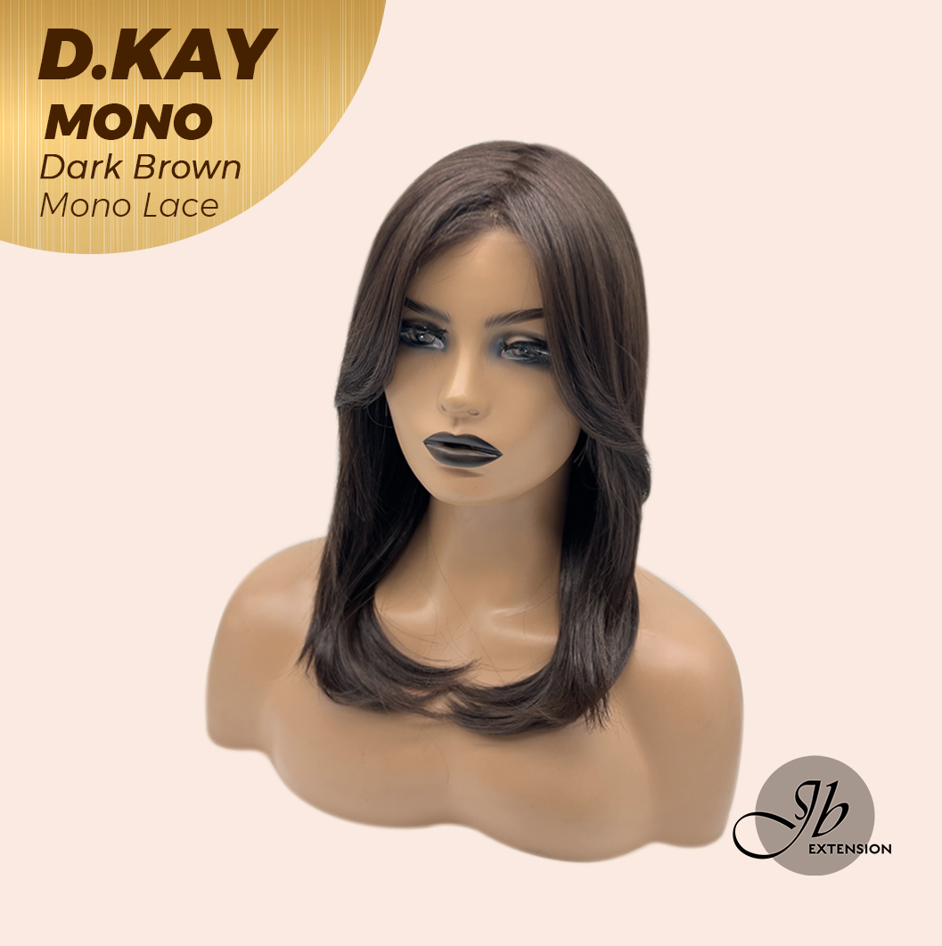 [PRE-ORDER] JBEXTENSION D.KAY MONO Partial Monofilament Wig 18 Inches Dark Brown Partial Mono Lace Glueless Women Fashion Wig D.KAY MONO DARK BROWN【BENDY EAR TABS】