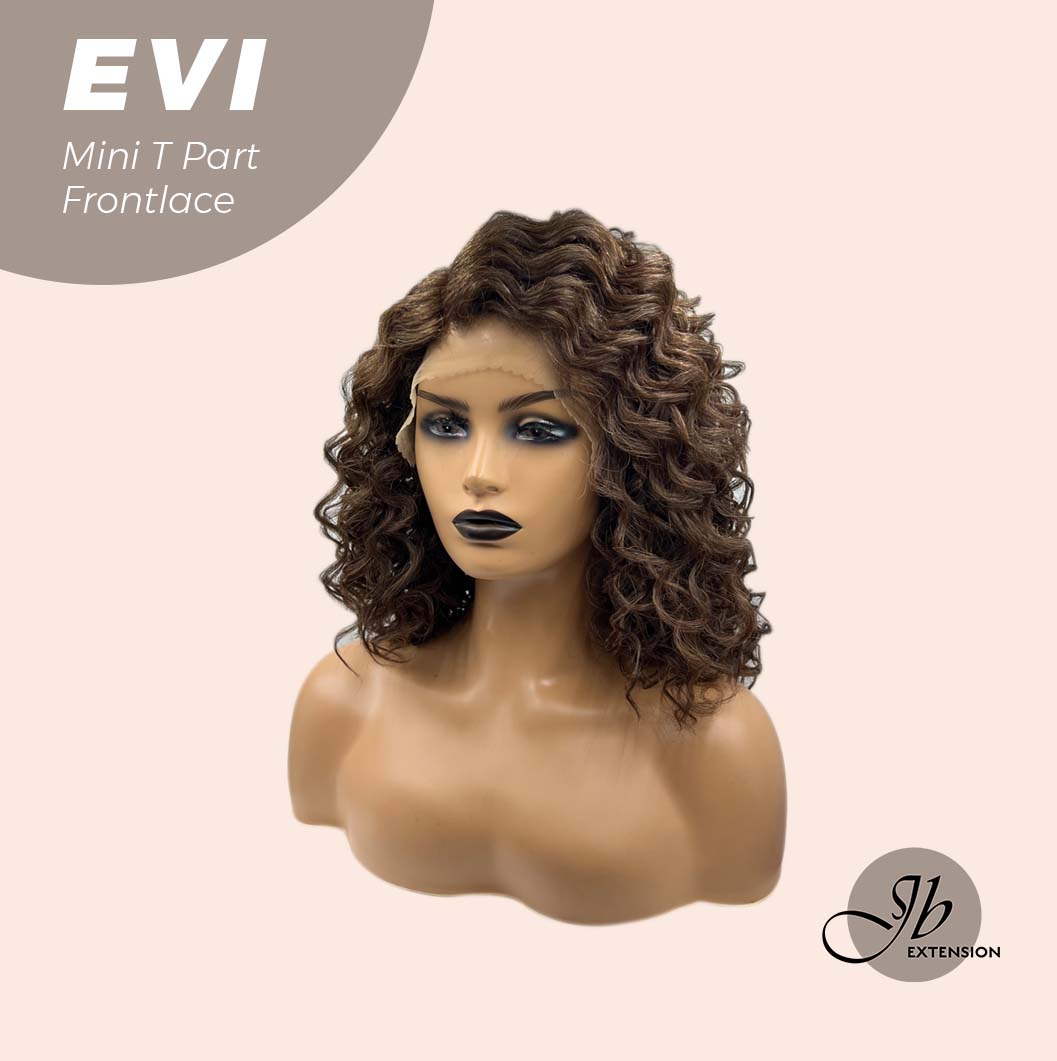[PRE-ORDER] Nichole's Selection -15 Inches Deep Curly Brown Side Part Mini T Part Frontlace Glueless Wig EVI