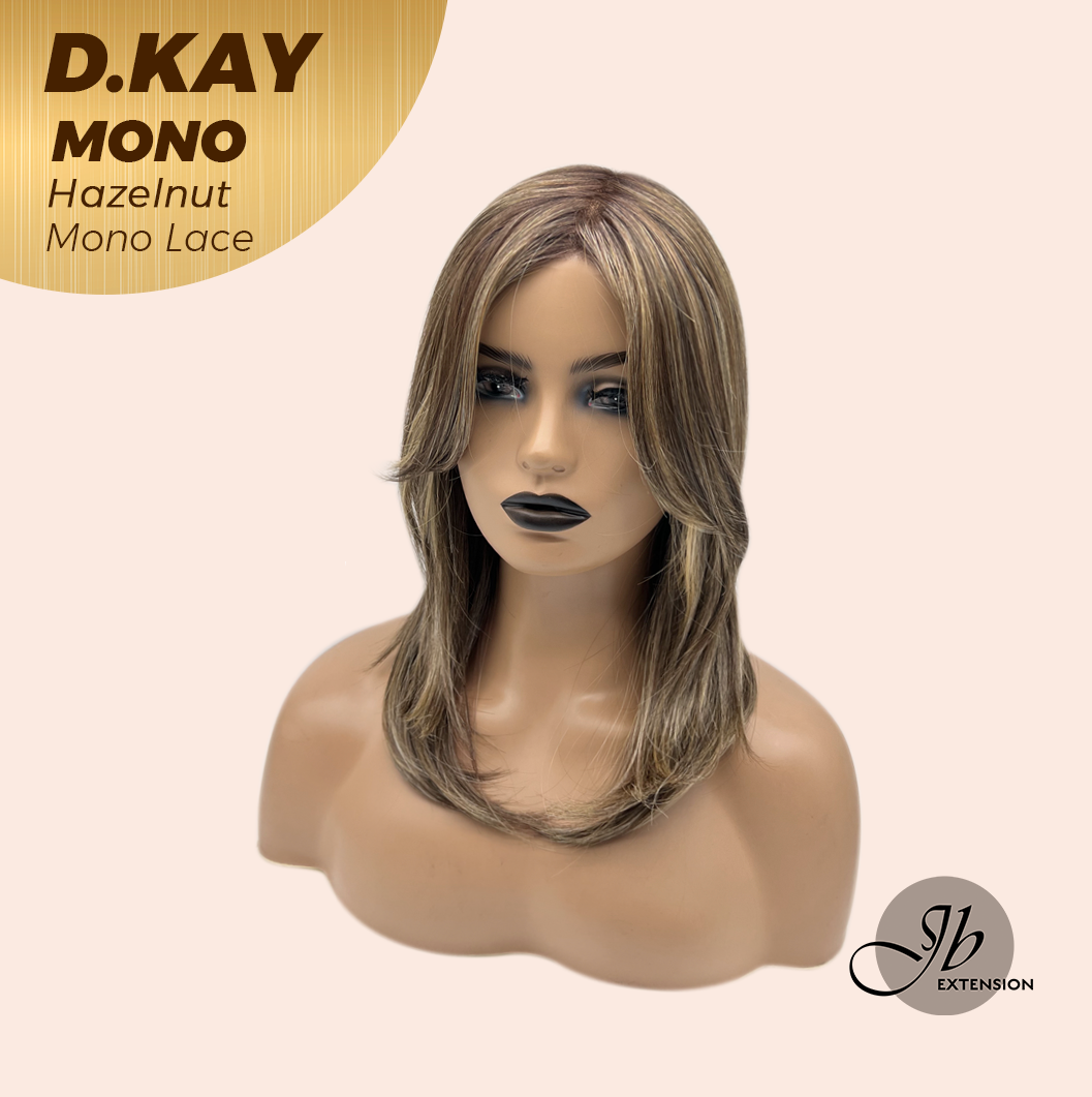 [PRE-ORDER] JBEXTENSION D.KAY MONO Partial Monofilament Wig 18 Inches Hazelnut Partial Mono Lace Glueless Women Fashion Wig D.KAY MONO HAZELNUT【BENDY EAR TABS】